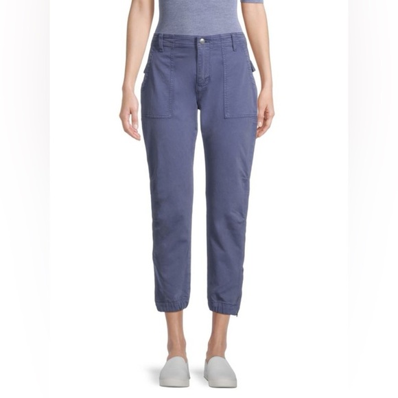 7 For All Mankind Women’s Side Zip Cargo Utility Jogger in French Blue 27 - Picture 1 of 16